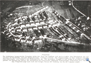 Luftbild der Siedlung aus der Entstehungszeit